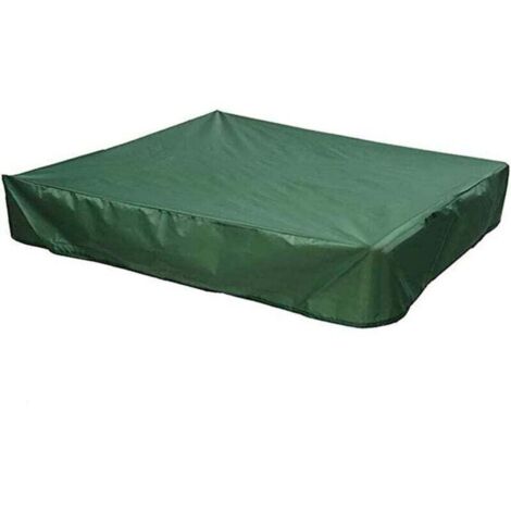 Sandpit Cover with Drawstring, Dustproof Sandpit Cover, Protective Tarp, Green (150x150 cm)