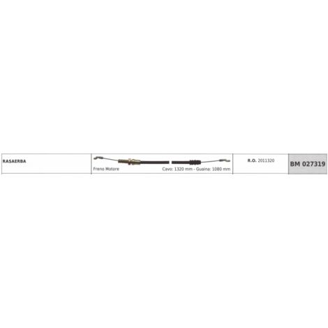 SANDRIGARDEN câble frein moteur - SWM câble tondeuse 1320 mm gaine 1080 mm