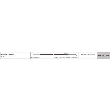 SANDRIGARDEN moteur tondeuse SG80 câble accélérateur 1172mm gaine 1088mm