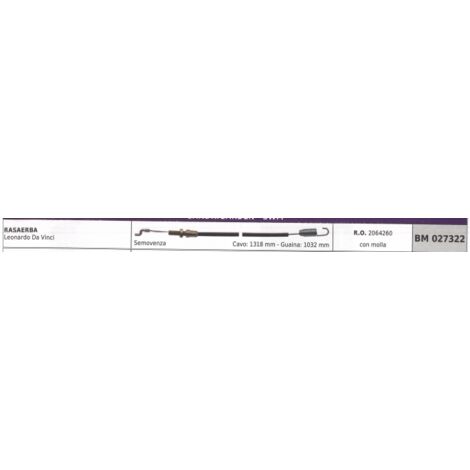 SANDRIGARDEN tondeuse à gazon LEONARDO DA VINCI câble automotrice 1318mm gaine 1032mm