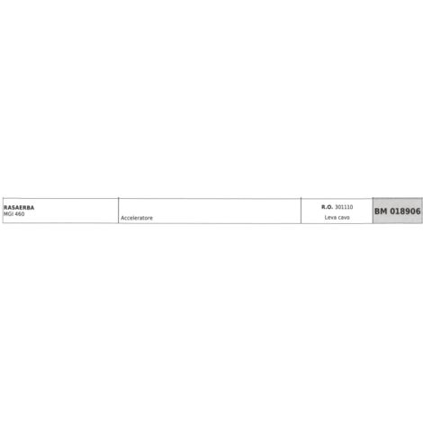 SANDRIGARDEN tondeuse MGI 460 301110 câble d'accélérateur avec levier de câble