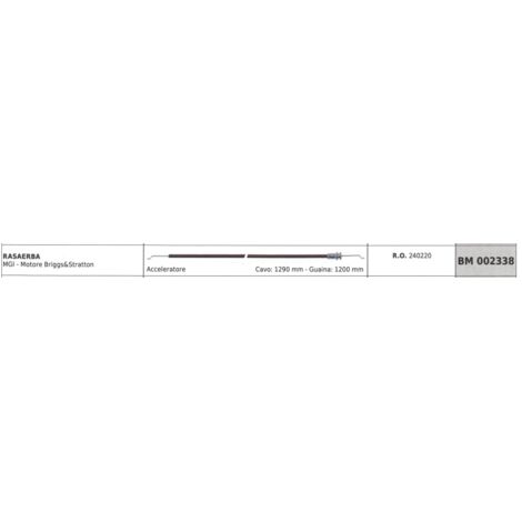 SANDRIGARDEN tondeuse MGI câble accélérateur 1290 mm gaine 1200 mm
