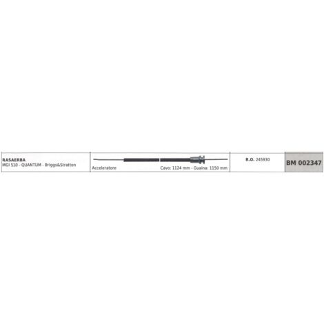 SANDRIGARDEN Tondeuse MGI510 accélérateur câble 1124mm gaine 1150mm