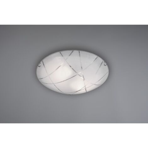 Sandrina Deckenleuchte mit weißem Splittglas 2xE27 Ø40 cm Trio Lighting