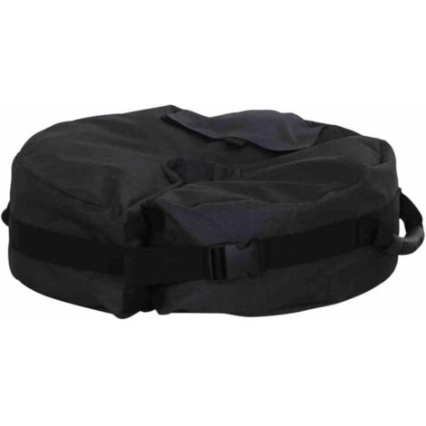 Sandsack für Schirmständer (bis 40kg füllbar) 300600D anthrazit, mit Klett und Schnalle, mit Sand zu befüllen