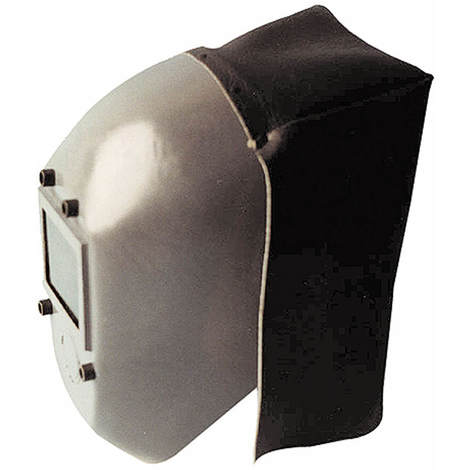 Sandstrahl-Kopfschild Kunststoff Glasfaser Kopfschutz Nackenschutz Kunstleder