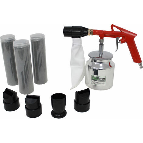 Varan Motors Sandstrahlpistole NESBG-01 - Druckluft Strahlpistole Mit 4 Keramikdüsen