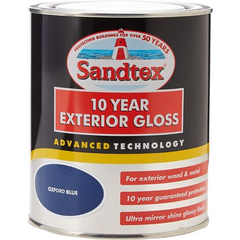 Sandtex 10 Year Exterior Gloss Oxford Blue 750ml