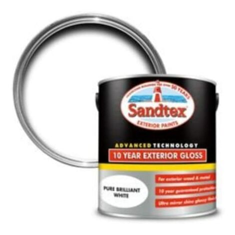 Sandtex 10 Year Exterior Gloss Pure Brilliant White 2.5L