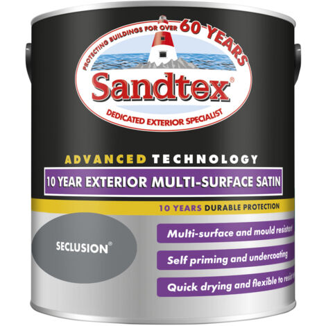 Sandtex 10 Year Exterior Multi Surface Satin - Seclusion - 2.5L
