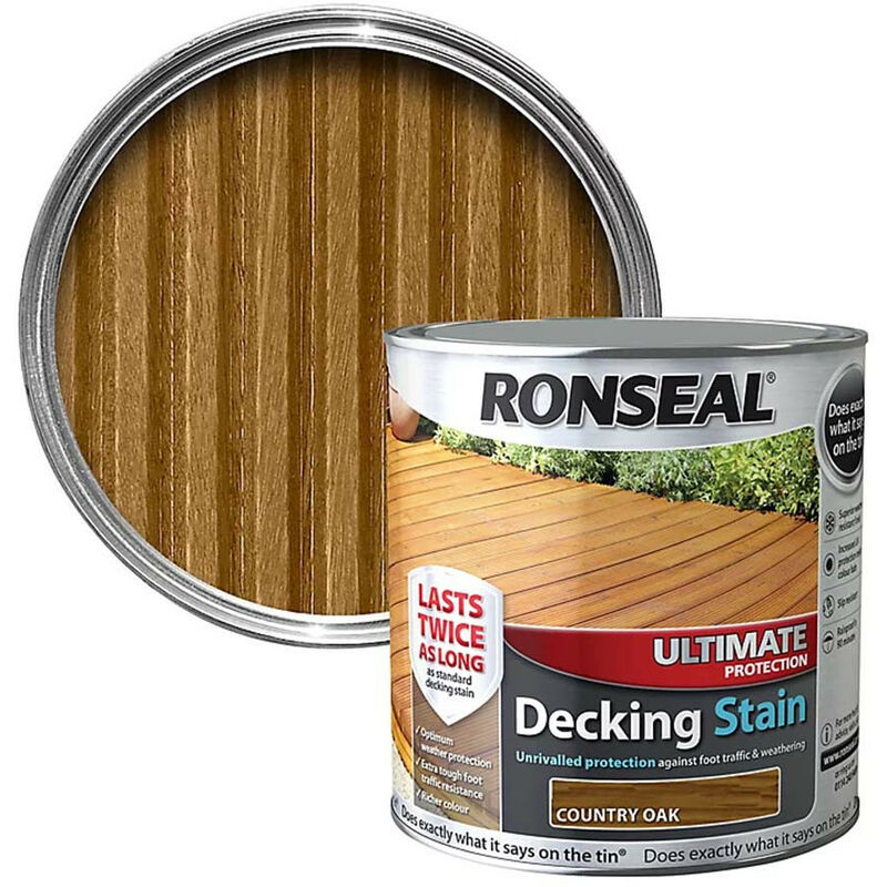 Ultimate Protection Decking Stain 5L Country Oak - Country Oak - Ronseal