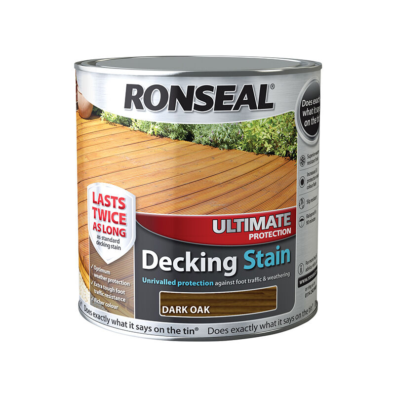 Ronseal Ultimate Protection Decking Stain Dark Oak 2.5 litre RSLUDSDO25L