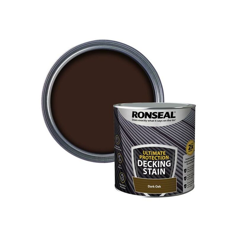 Ronseal - Ultimate Protection Decking Stain Dark Oak 2.5 litre RSLNUDSDO25L