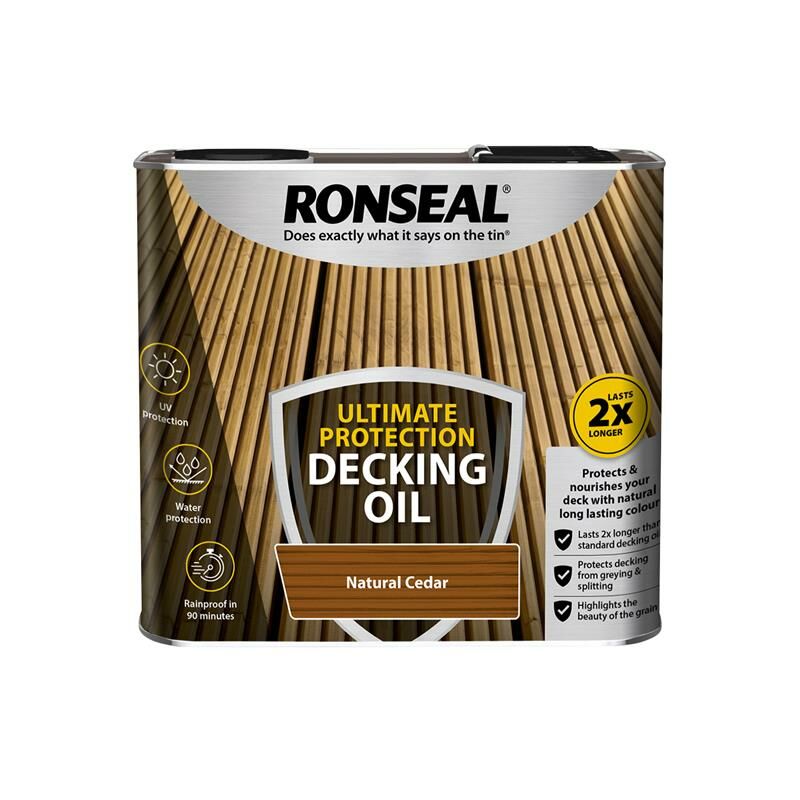 Ronseal - Ultimate Protection Decking Oil Natural Cedar 2.5 litre RSLUDONC25L