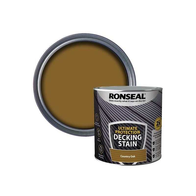 Ronseal - Ultimate Protection Decking Stain Country Oak 2.5 litre RSLNUDSCO25L