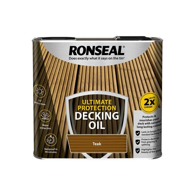 Ronseal - Ultimate Protection Decking Oil Teak 2.5 litre RSLUDOT25L