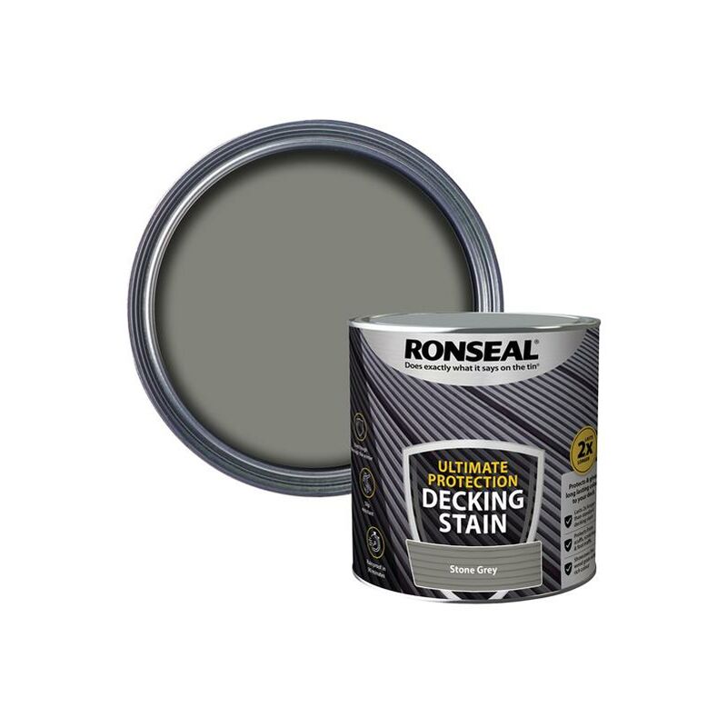 Ronseal - Ultimate Protection Decking Stain Stone Grey 2.5 litre RSLNUDSSG25L