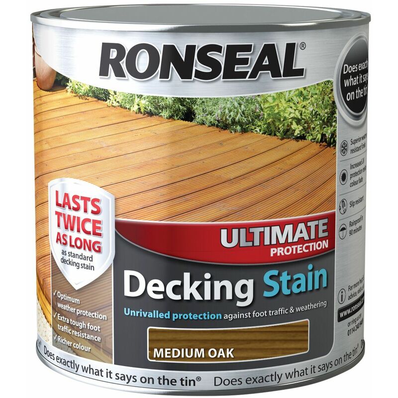 TBC - Ultimate Protection Decking Stain Medium Oak 2.5 Litre RSLUDSMO25L