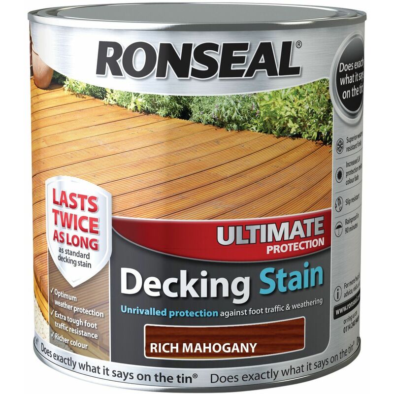 Ultimate Protection Decking Stain Rich Mahogany 2.5 Litre RSLUDSRM25L