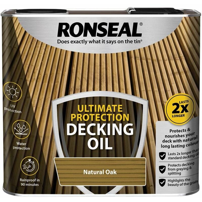 Ronseal - Ultimate Decking Oil Natural Oak 2.5 Litre RSLUDONO25L