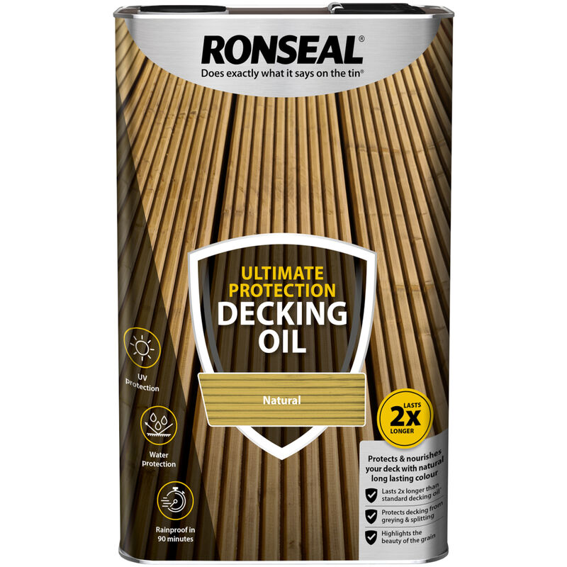 Ronseal - Ultimate Protection Decking Oil - 5L - Natural - Natural