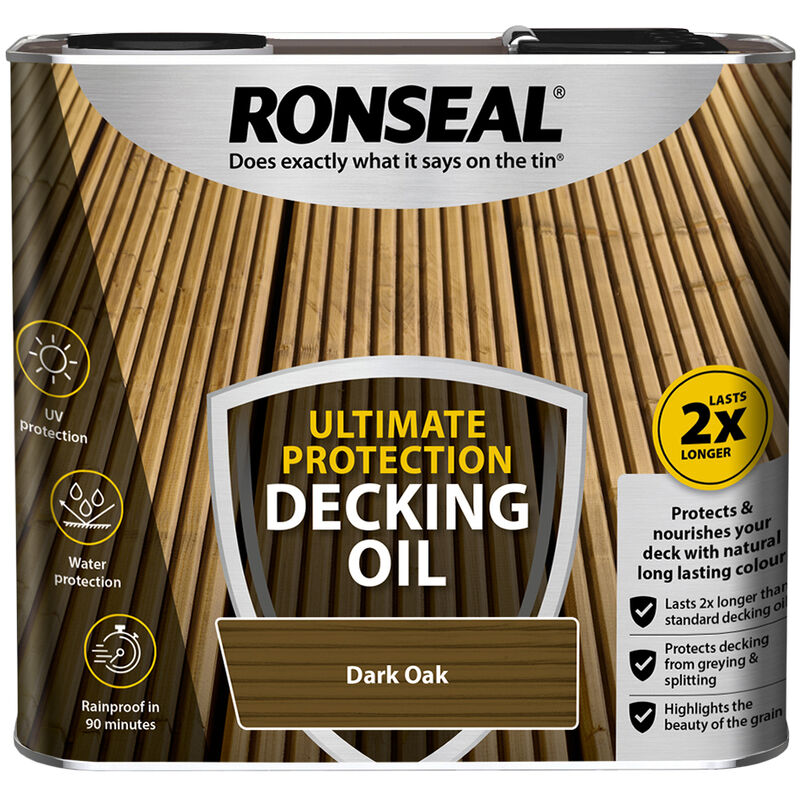 Ronseal - Ultimate Protection Decking Oil - 2.5L - Dark Oak