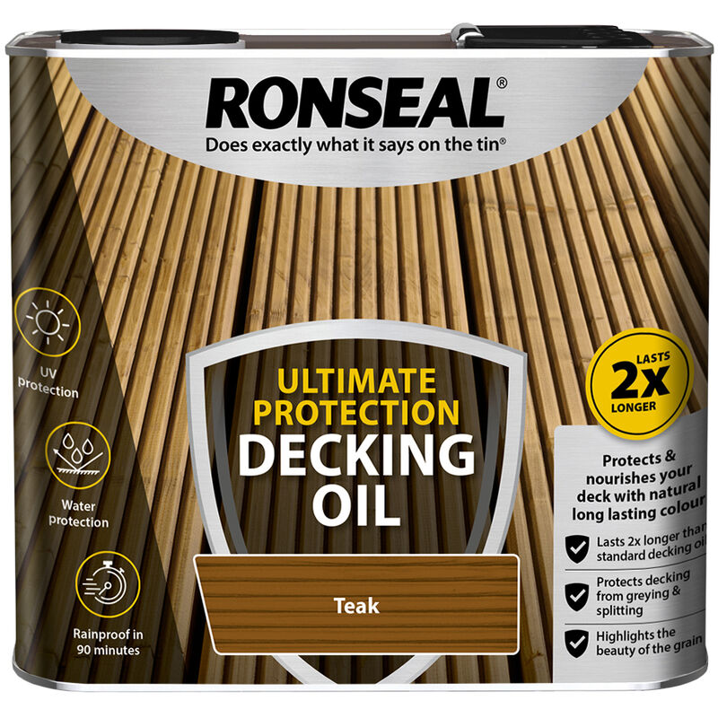 Ronseal - Ultimate Protection Decking Oil - 2.5L - Teak