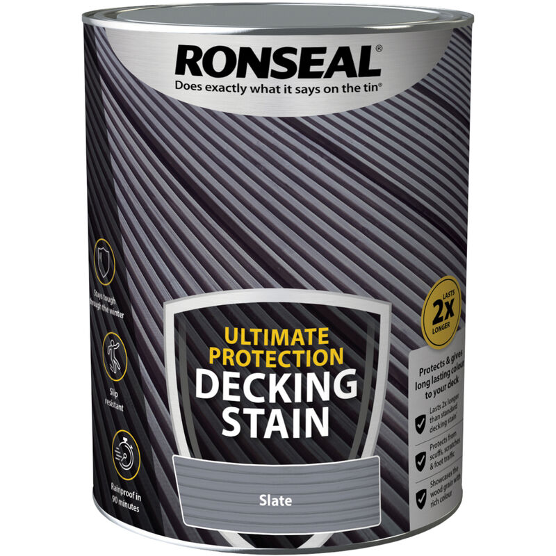 Ronseal - Ultimate Decking Stain - 5L - Slate - Slate