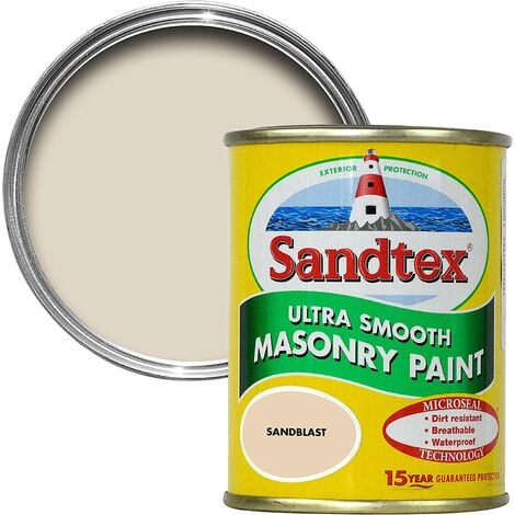 Sandtex 150ml Tester Smooth Masonry Paint Sandblast