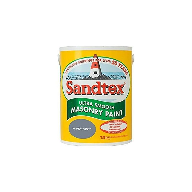 2.5L Smooth Masonry Paint Vermont Grey - Sandtex