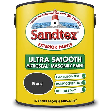 Sandtex 5L Smooth Masonry Paint Black