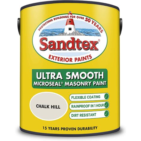 Sandtex 5L Smooth Masonry Paint Chalk Hill