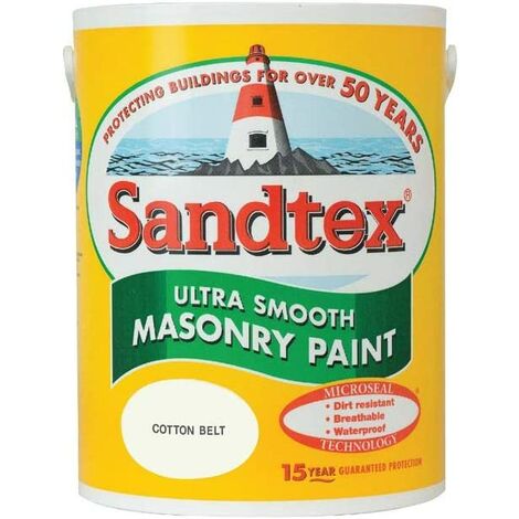 Sandtex 5L Smooth Masonry Paint Cotton Belt