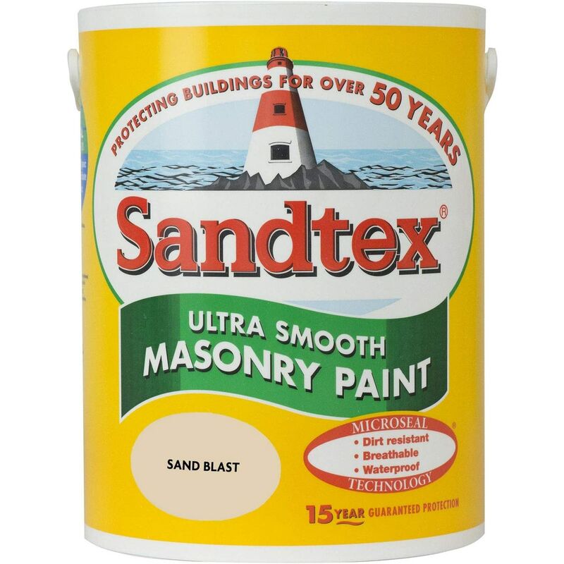 5L Smooth Masonry Paint Sandblast - Sandtex