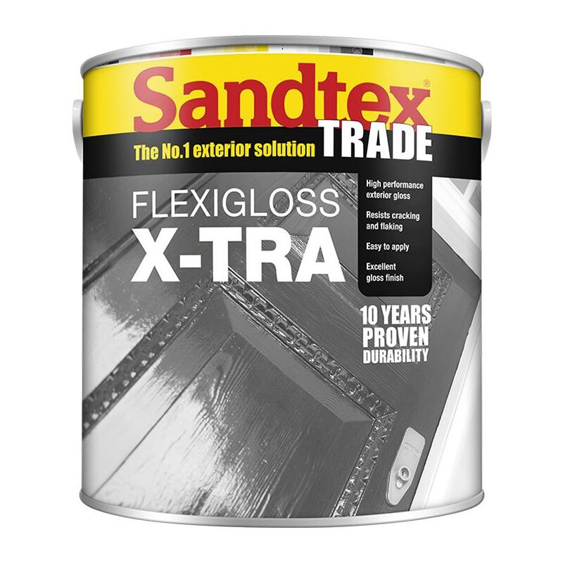 Flexigloss X-Tra - Black - 2.5L - Sandtex