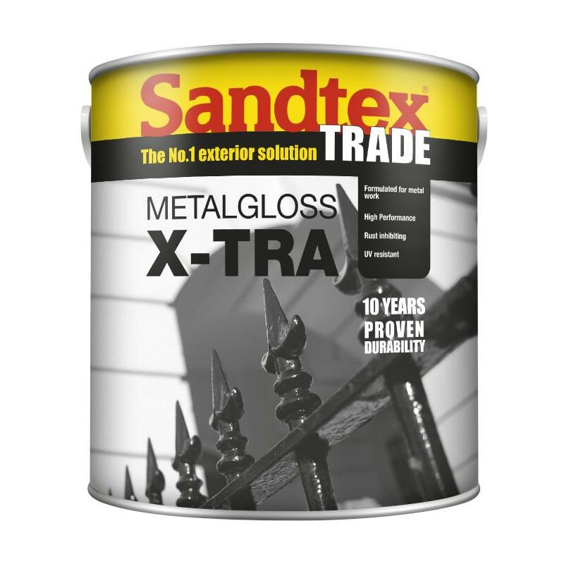 Sandtex Metalgloss X-Tra - Black - 2.5L