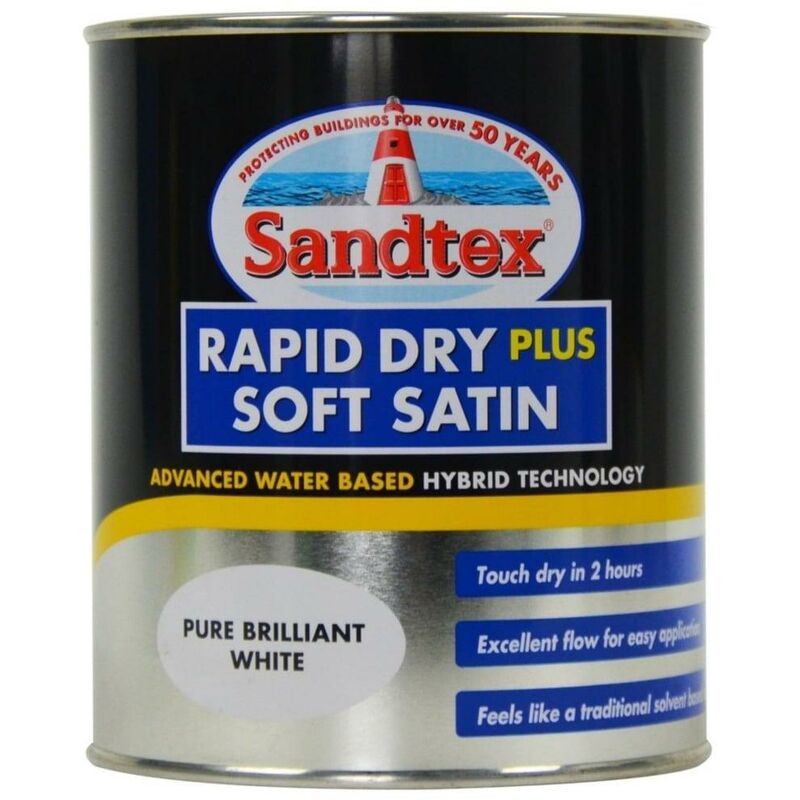 Rapid Dry Plus High Gloss - Pure Brilliant White - 0.75L - Sandtex