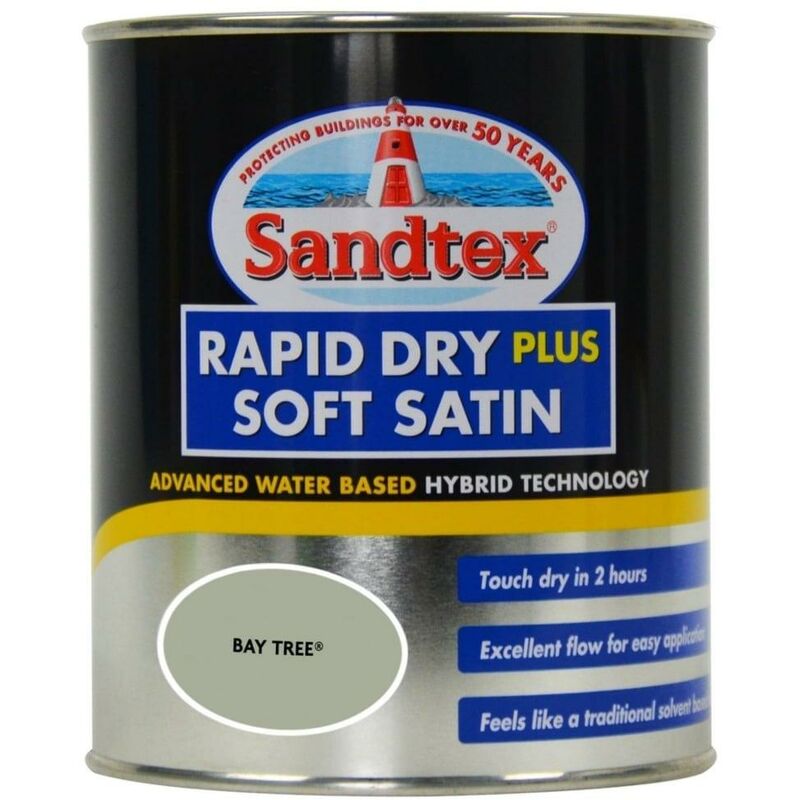 Sandtex Rapid Dry Plus Soft Satin - Bay Tree - 0.75L