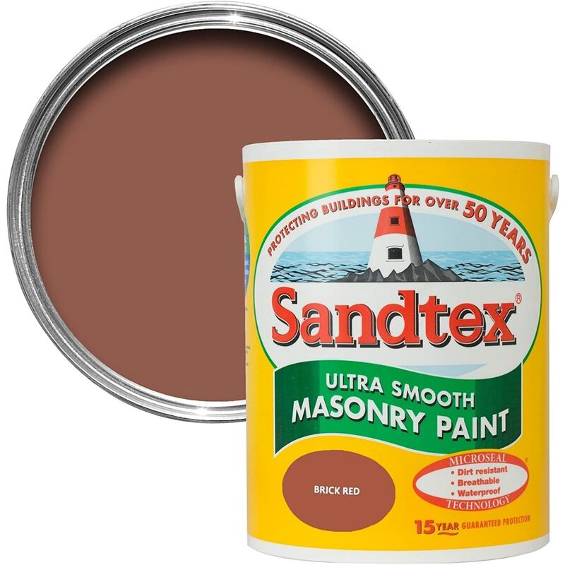 1L Smooth Masonry Paint Brick Red - Sandtex