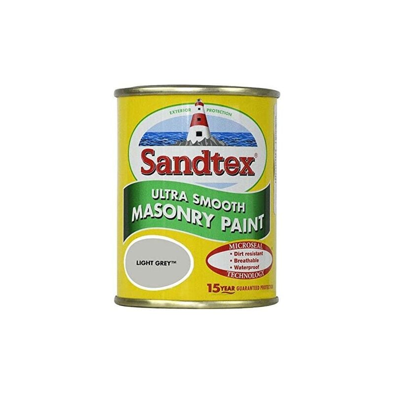 150ml Tester Smooth Masonry Paint Light Grey - Sandtex
