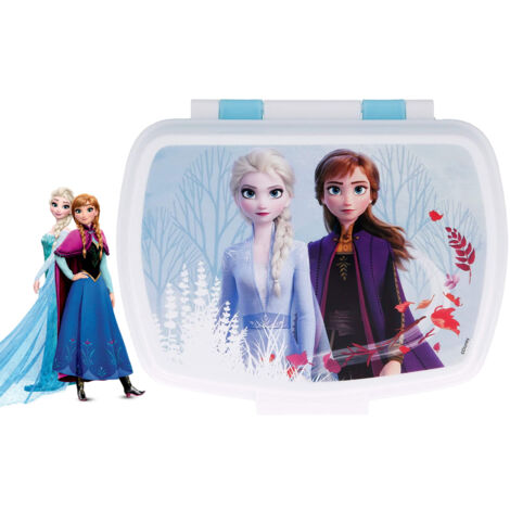 Sandwich box Bambine Disney Stitch plastica, senza BPA, con chiusura di sicurezza, non adatta al microonde e alla lavastoviglie, lavabile e riutilizzabile