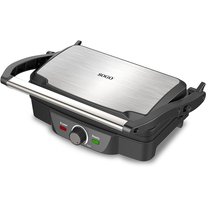 

Sandwichera, plancha grill eléctrica de 1600W - Antiadherente alta calidad