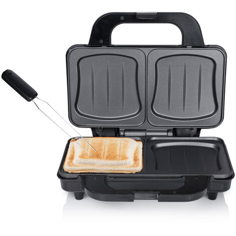 Sandwichmaker & Gabel, 2 XXL Sandwiches 28,5x15,2cm, 900Watt