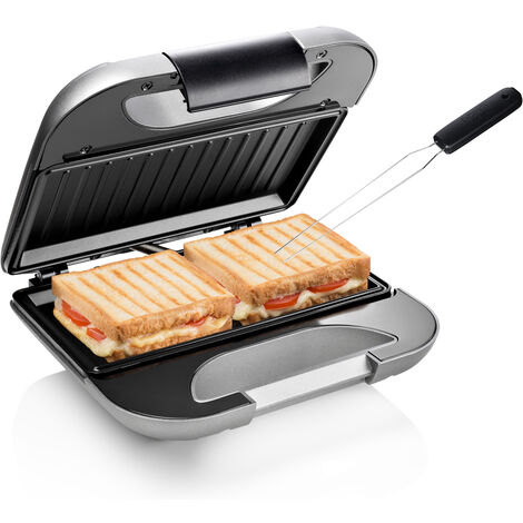 Sandwichmaker & Gabel, für 2 Sandwiches 22x12cm, 750Watt