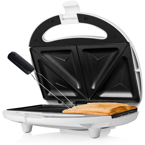 Sandwichmaker & Gabel Weiß für 2 Sandwiches 21,5x12cm, 750Watt