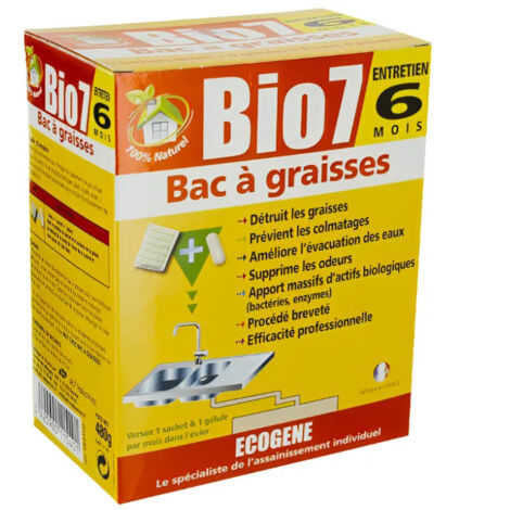 Saneamiento, mantenimiento de plato de grasa 6 meses BIO7, 480g