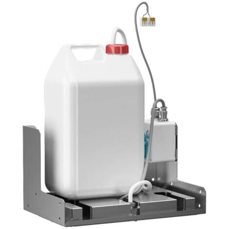 Sanela Accesorios de acero inoxidable - Dispensador de jabón de pared para colocar detrás del espejo, acero inoxidable SLZN 84A