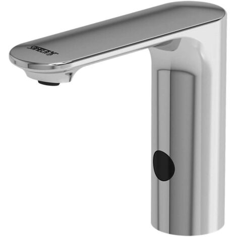 Sanela - Grifo electrónico de lavabo, alimentación de red, cromo SLU 72