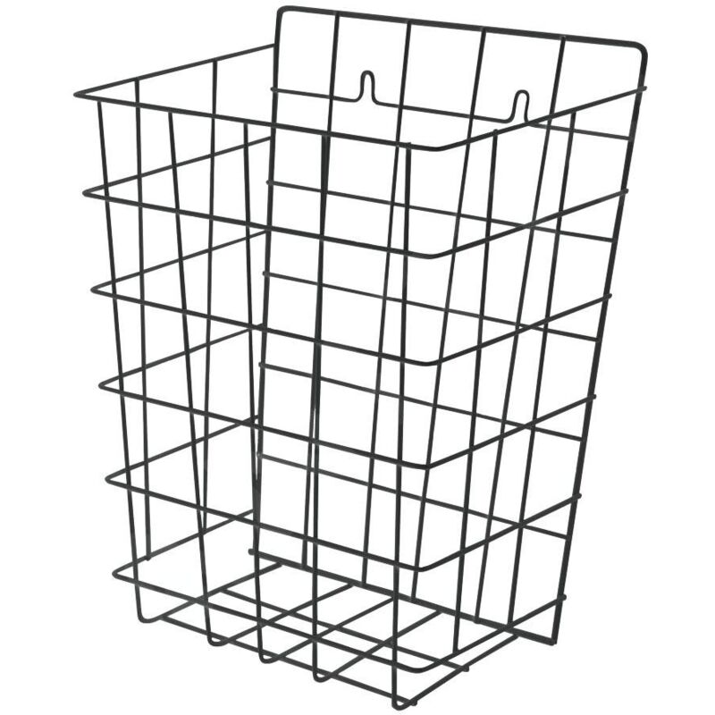 Sanela Paniers métalliques - Panier en fil de fer, 360x290x180 mm, acier / noir SLZN 40V