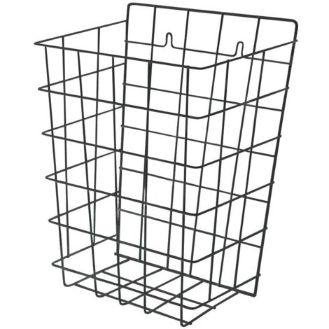 Sanela Paniers métalliques - Panier en fil de fer, 360x290x180 mm, acier / noir SLZN 40V